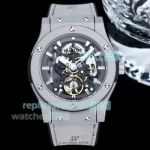 High Quality Copy Hublot Big Bang Skeleton Dial Grey Men's Watch 45mm